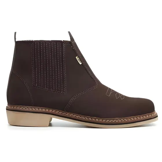 Botinas Texanas Botas Country Couro Legitimo Bovino Solado Latex Confortavel