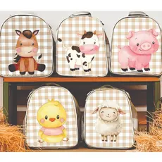Mochila Fazendinha Infantil Aniversário Lembrancinha Decoração *SEM PERSONALIZAR*
