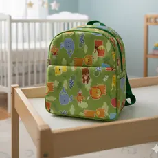 Mochila Bolsa Maternidade com Tema Safare Verde