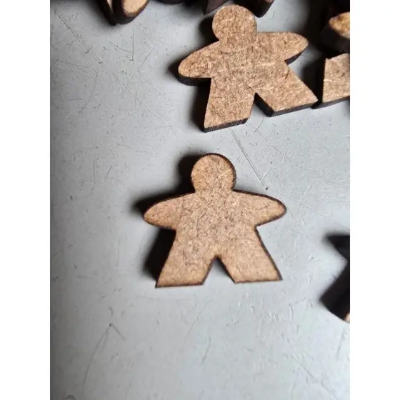 35 Tokens Meeple em MDF 3mm | Corte a Laser | Acessórios para Board Games
