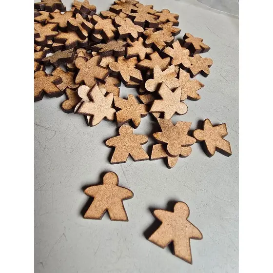 Kit 50 Tokens Meeple MDF 3mm | Corte a Laser | Board Game & RPG)