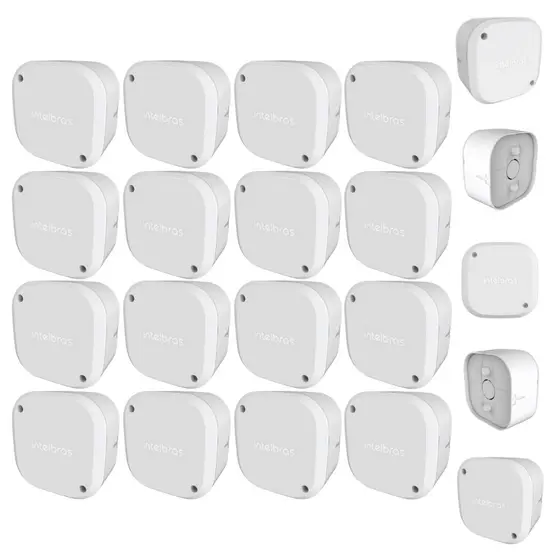 Kit 16 Caixas de Passagem Intelbras VBOX 1100 Branca | Instalação Interna p/ Câmeras CFTV