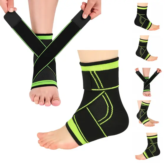 Kit 2 Tornozeleiras Esportivas de Compressão Para Corrida Treino Crossfit Prevenção de Lesão