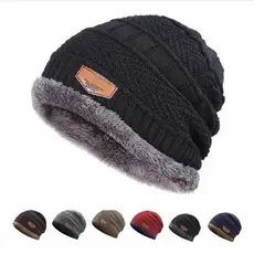 Touca Masculina E Feminina Gorro De Lã Forrada Com Pelinhos