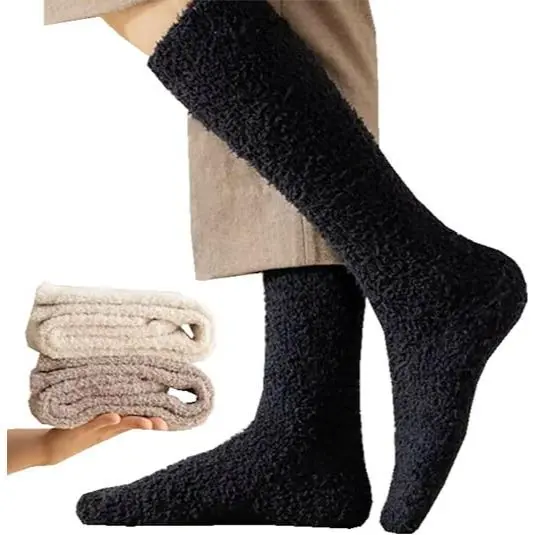 Kit 3 Meião Felpudo Cano Alto para homens e mulheres