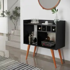 Aparador Buffet Bar Retro RUBI Com Adega/Suporte Pés Palito - VARIAÇÕES