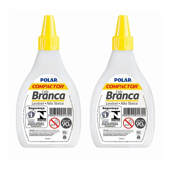 Cola Branca Polar 90g Kit/2 unidades - Compactor