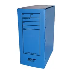 Caixa Arquivo Morto Polionda Grande Azul - Polycart