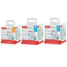 Bico Essence Anticólica C/2 Unidades Pra Mamadeira Smart Flow Fluxo Lento 0+/ Médio +6/ Rápido 6+ Meses Nuk