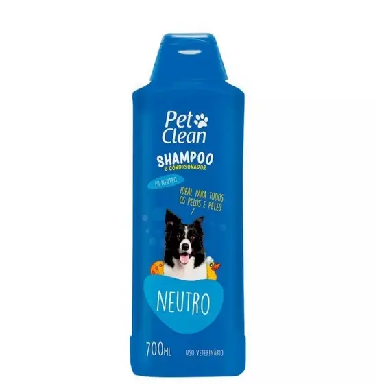 Shampoo e Condicionador Pet Clean Neutro para Cães e Gatos 700Ml