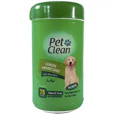 Lenço Umedecido Pet Clean para Cães e Gatos Filhotes