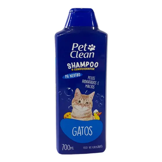 Shampoo Pet Clean Para Gato Phd Neutro Hidrata Amacia 700ml