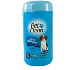 Lenços Umedecidos Macho Pet Clean para Cães e Gatos - 75 Unidades
