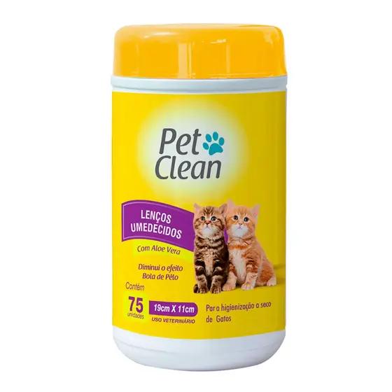 Lenço Umedecido Para Gatos - Pet Clean