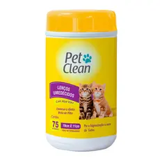 Lenço Umedecido Para Gatos - Pet Clean