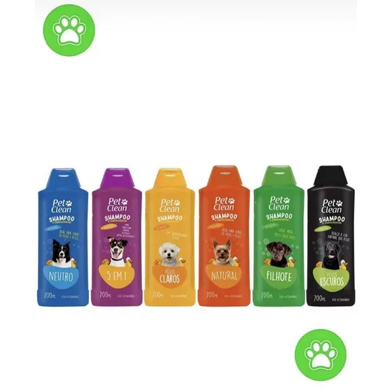 Shampoo E Condicionador Para Cachorro, Gato e Cavalo Pet Clean 700ml