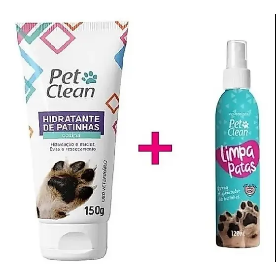 Spray Limpa Patas+Hidratante de Patinhas Pet Clean para Cães e Gatos