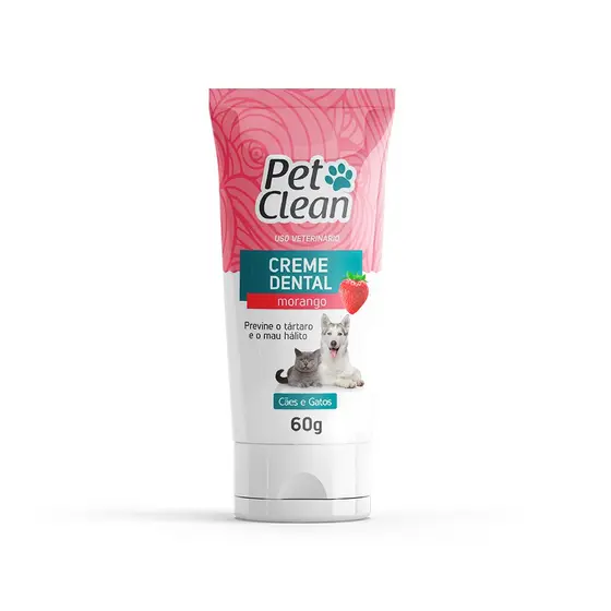 creme dental morango pet clean 60 g