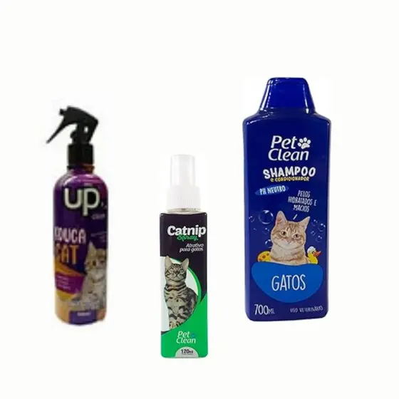 Kit shampoo para Gato + Educa cat + Catnip spray