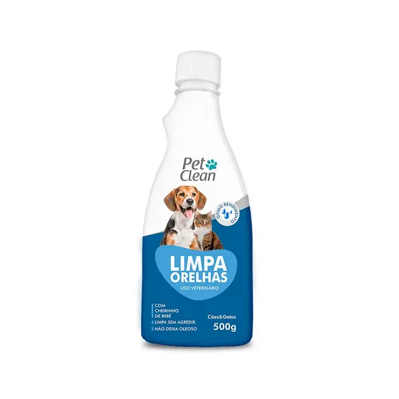 Limpador De Orelha Limpa Ouvido Cachorro Gato Pet Clean 500g