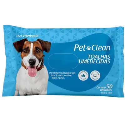 Toalhas Umedecidas Para Cães E Gato 50 Unidades Pet Clean