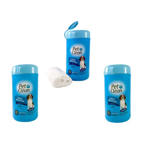 Kit Pet Clean: 3 Lenços Umedecidos Especiais para Machos - Ideal para Cães e Gatos. Mantenha Seu Pet Fresco e Confortável. Descubra a Praticidade com nossa Ficha Técnica Detalhada, Perguntas Frequentes Esclarecedoras, Formas de Uso Simples e as Palavras-C
