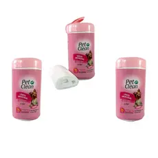 Kit Pet Clean - Inclui 3 Lenços Umedecidos Especiais para Fêmeas de Cães e Gatos. Mantenha Seu Pet Limpo, Confortável e Protegido. Descubra a Suavidade, Eficácia e Qualidade que Só a Pet Clean Oferece para o Bem-Estar do seu Animal de Estimação