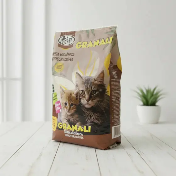 Areia Higiênico Biodegradável Para Gatos Granali 1,5 Kg