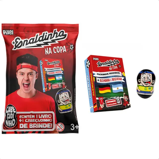 Coleção Enaldinho Na Copa Flow Pack Oficial Cabeçudinhos Kit Com 5 e 10 Cabeçudinhos
