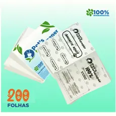 Tapete Higiênico Ecológico de Jornal - Folhas Grandes de Qualidade (2 Pacotes com 100 Folhas cada)