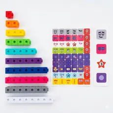 Numberblocks Brinquedo Educacional 100 Pcs , 1 Adesivo E 4 Minifiguras Brinquedos Para Crianças