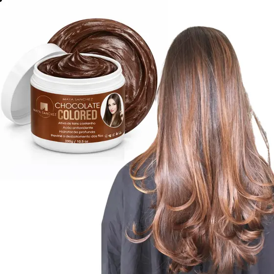 Máscara Tonalizante Chocolate S/ Amônia - Resultado 100% Natural com Hidratação