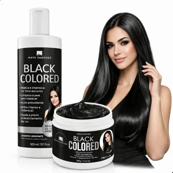 Kit Matizador Black Cabelos Pretos E Shampoo 300ml Premium
