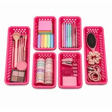 Kit 6 Organizadores Armarios Maquiagem Quartos Multiuso
