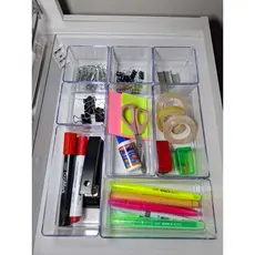 Conjunto Organizador Modular Empilhavel Acrilico Gaveta Geladeira Maquiagem
