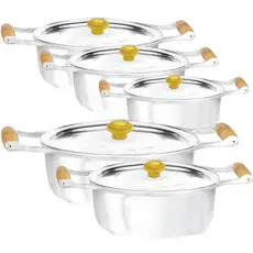 Conjunto de Cozinha Jogo de Panela Alumínio Batido 5 Peças