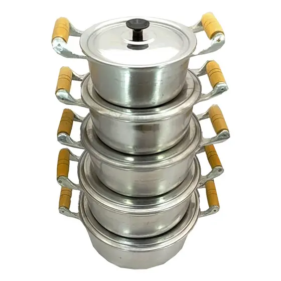 Jogo de Panelas de Aluminio Batido Grosso 4mm com Tampa Envio 24Hs