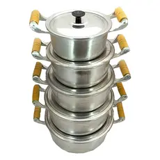 Jogo de Panelas de Aluminio Batido Grosso 4mm com Tampa Envio 24Hs