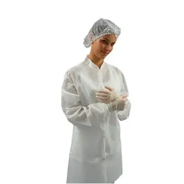 Kit 20 Aventais Descartáveis de Manga Longa - Branco
