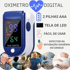 Oxímetro Digital De Dedo Medidor De Saturação Portátil