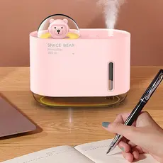 Usb difusor umidificador de ar com luz da noite led umidificador de ar para o quarto desktop casa