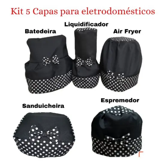 Kit Cozinha 5 Capas com Laço para Eletrodomésticos
