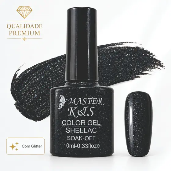 Esmalte em Gel UV LED Master K&S 10ml Alta Durabilidade Brilho Intenso Escolha a Cor