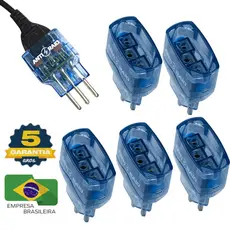 Tomada Protetor Eletrico Dps Anti Raio Surtos Embrastec 10a Bivolt 3 Pinos Padrão Brasileiro