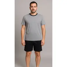 Conjunto De Pijama Masculino Ideal para Jovens Adulto Idoso Verão Em Malha Pv