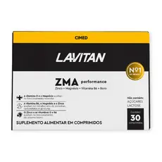 Lavitan ZMA Performance Homem 30 Cáps Cimed Suplemento Zinco Magnésio Vitamina B6 Masculino