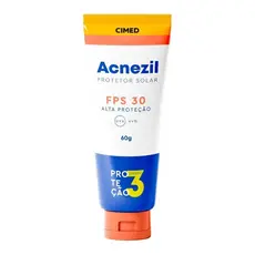 Protetor Solar Facial Acnezil FPS 30 Oil Control Cimed 60g Pele Acneica Oil-Free UVA UVB