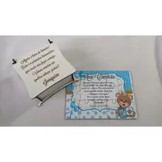 Caixa Convite Padrinhos (Afilhados) Com Quebra Cabeça personalizado.