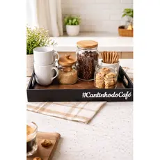 Bandeja Cantinho do Café! 40x28cm. Organize seu cantinho do Café