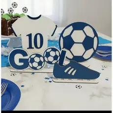 Kit display futebol MDF festa e decoração casa 4 uni totem de mesa